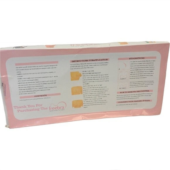 Freebra Size A Cup Strapless Backless Adhesive Silicone Nude Bra & Nipple Covers - Picture 6 of 15